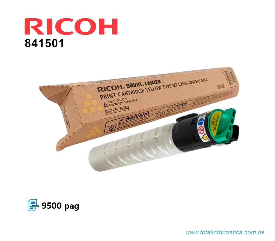 TONER RICOH 841501 YELLOW MP C2551, 9.5KPG - imagen 2