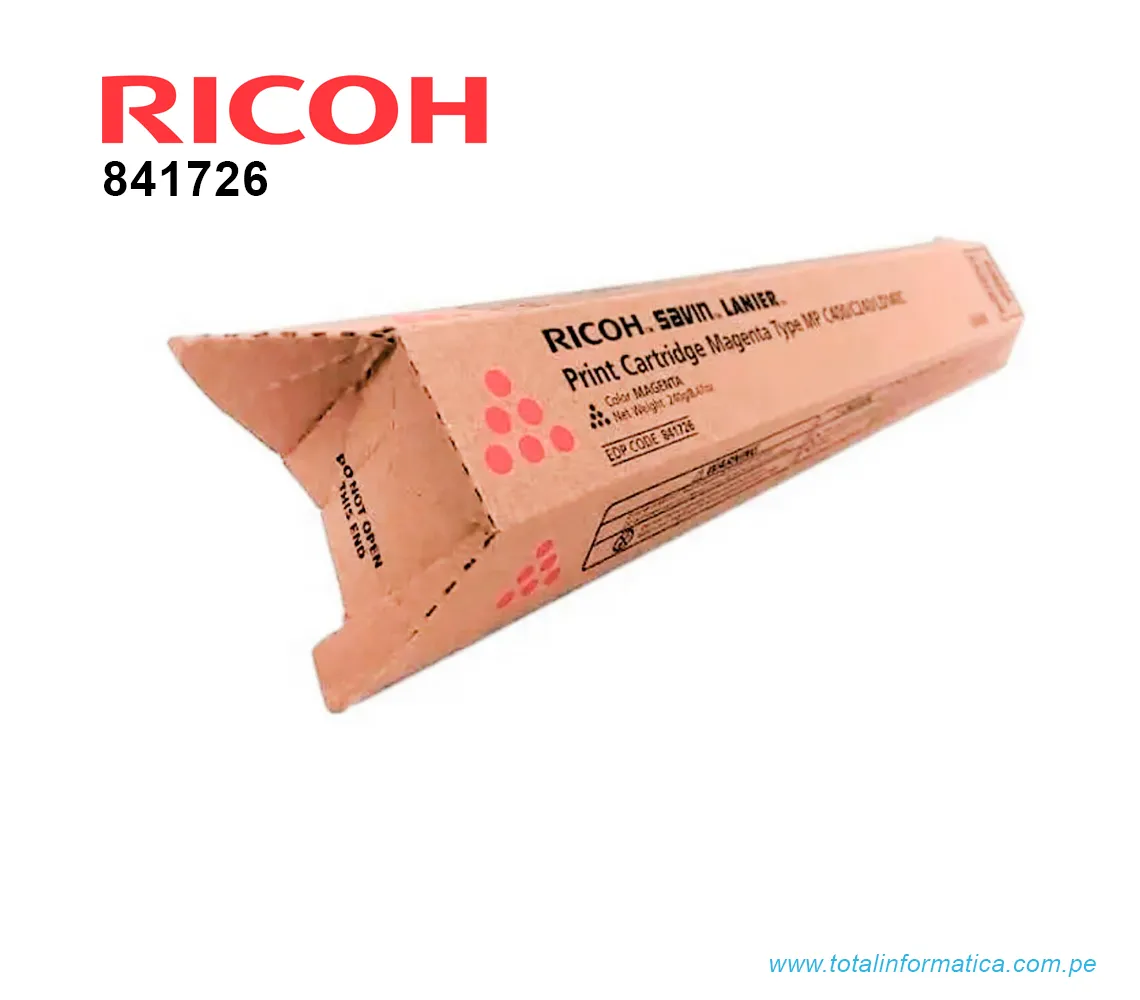 TONER RICOH 841726 MAGENTA MP C300, C401 10 KPG           - imagen 1