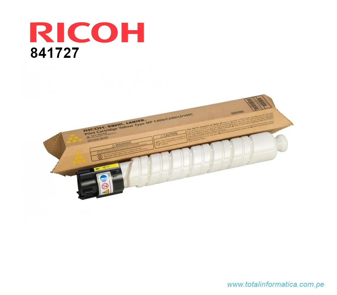 TONER RICOH 841727 YELLOW MP C300, C401 10 KPG - imagen 2