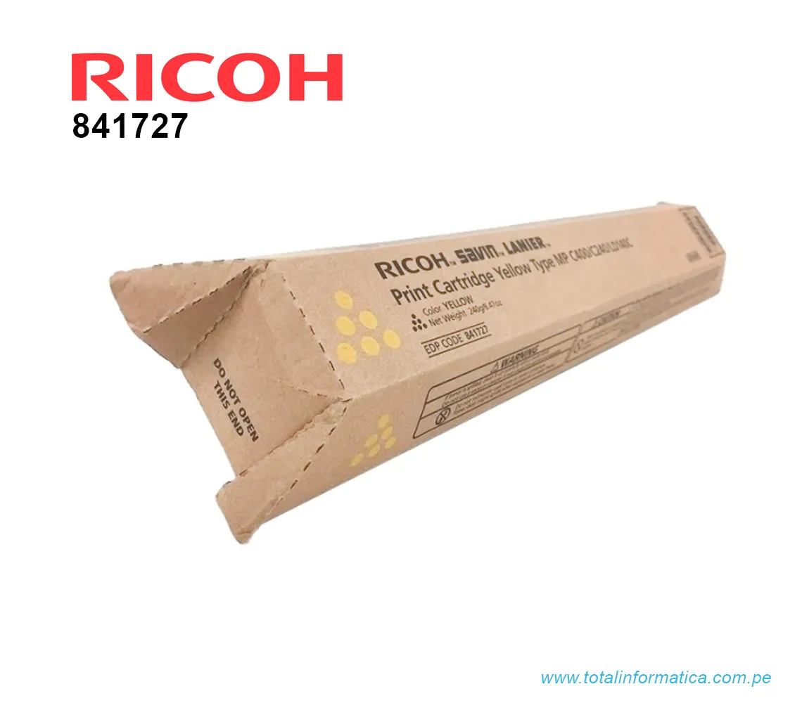 TONER RICOH 841727 YELLOW MP C300, C401 10 KPG - imagen 1