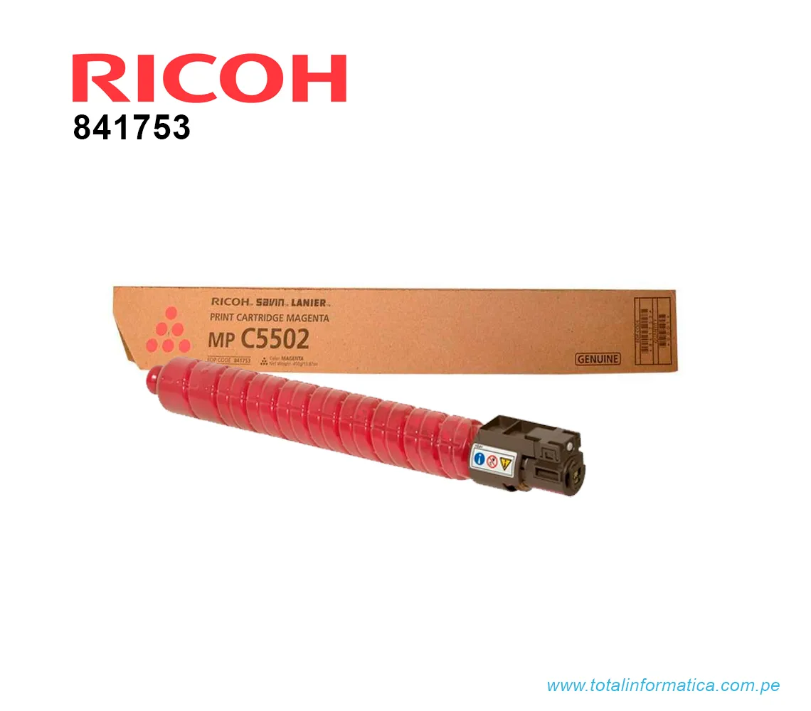 TONER RICOH 841753 MAGENTA MP C5502 22.5KPG - imagen 2