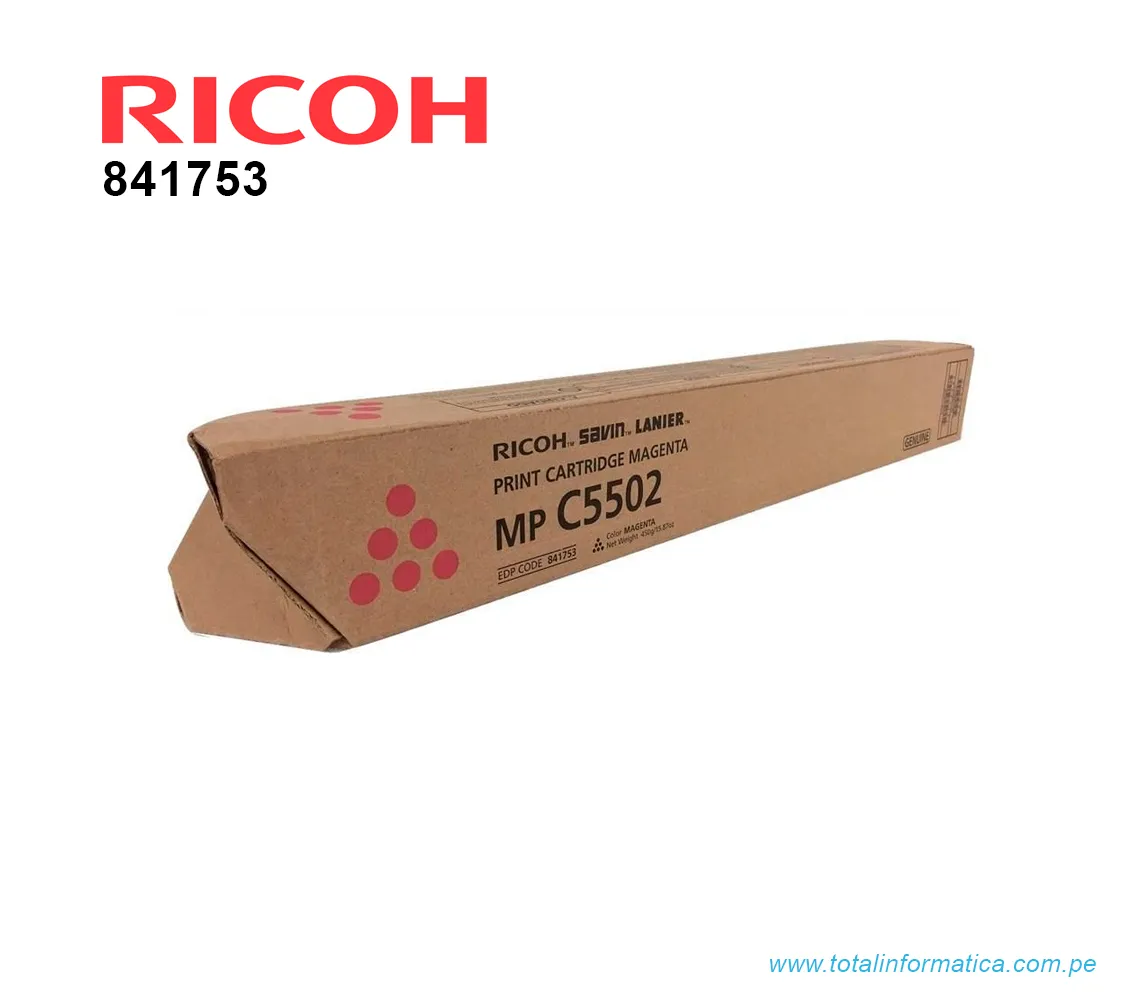 TONER RICOH 841753 MAGENTA MP C5502 22.5KPG - imagen 1