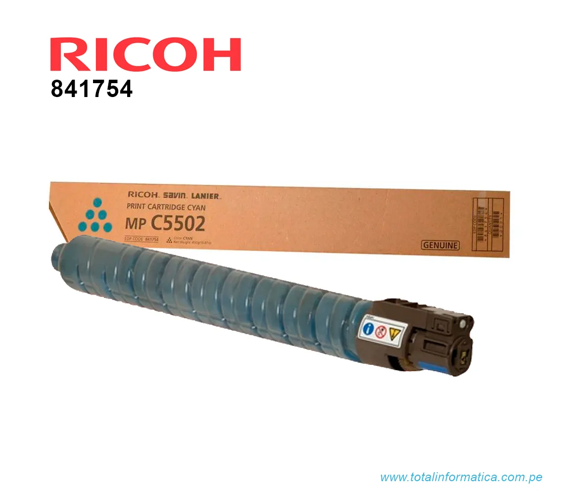 TONER RICOH 841754 CYAN MP C5502 22.5KPG   - imagen 2