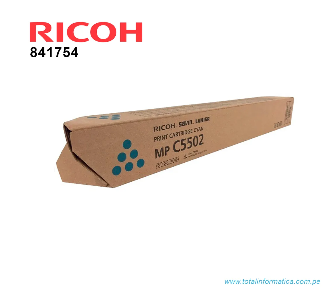 TONER RICOH 841754 CYAN MP C5502 22.5KPG   - imagen 1