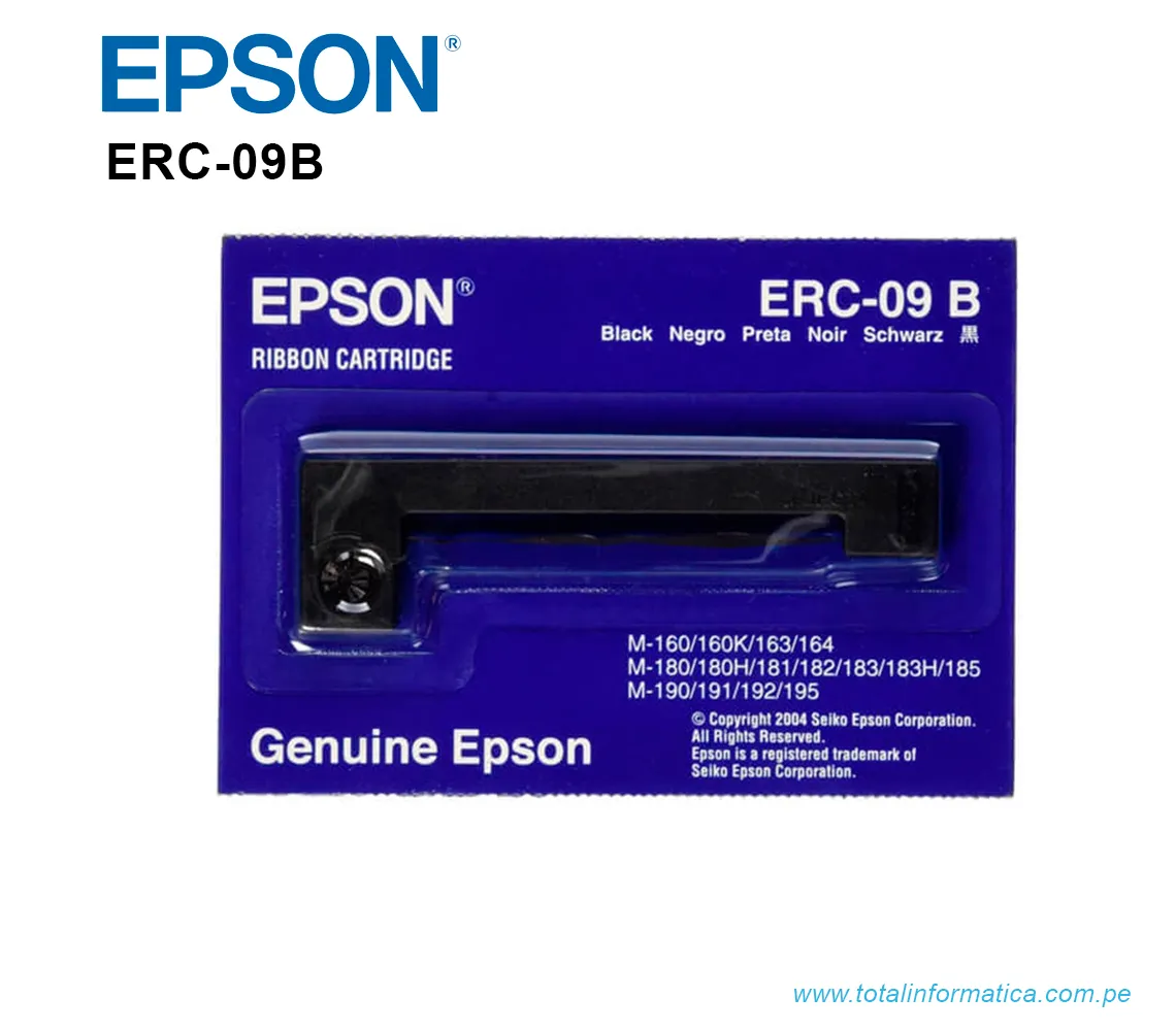 CINTA EPSON ERC-09B BLACK, PARA M-160, M-190 - imagen 1