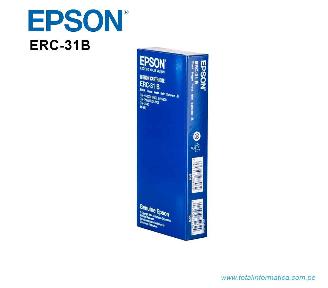 CINTA EPSON ERC-31B, PARA TM-930II, 950, H5000II - imagen 1