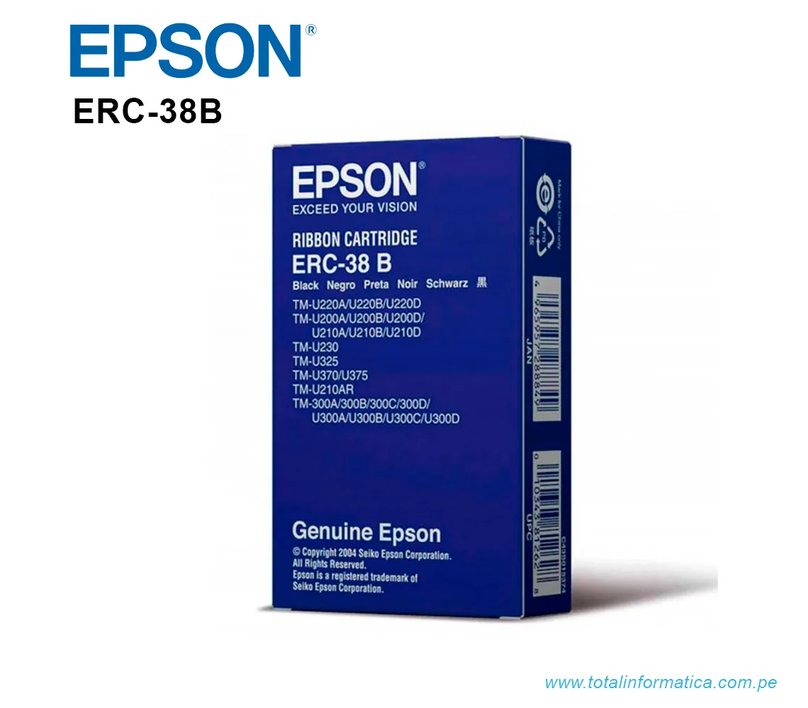 CINTA EPSON ERC-38B, PARA TM-U200, 220, 375 - imagen 1