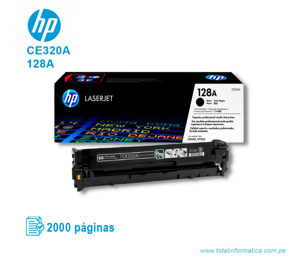 TONER HP 128A BLACK ( CE320A ) LASERJET PRO CM1415, 2000 PGS - imagen 2