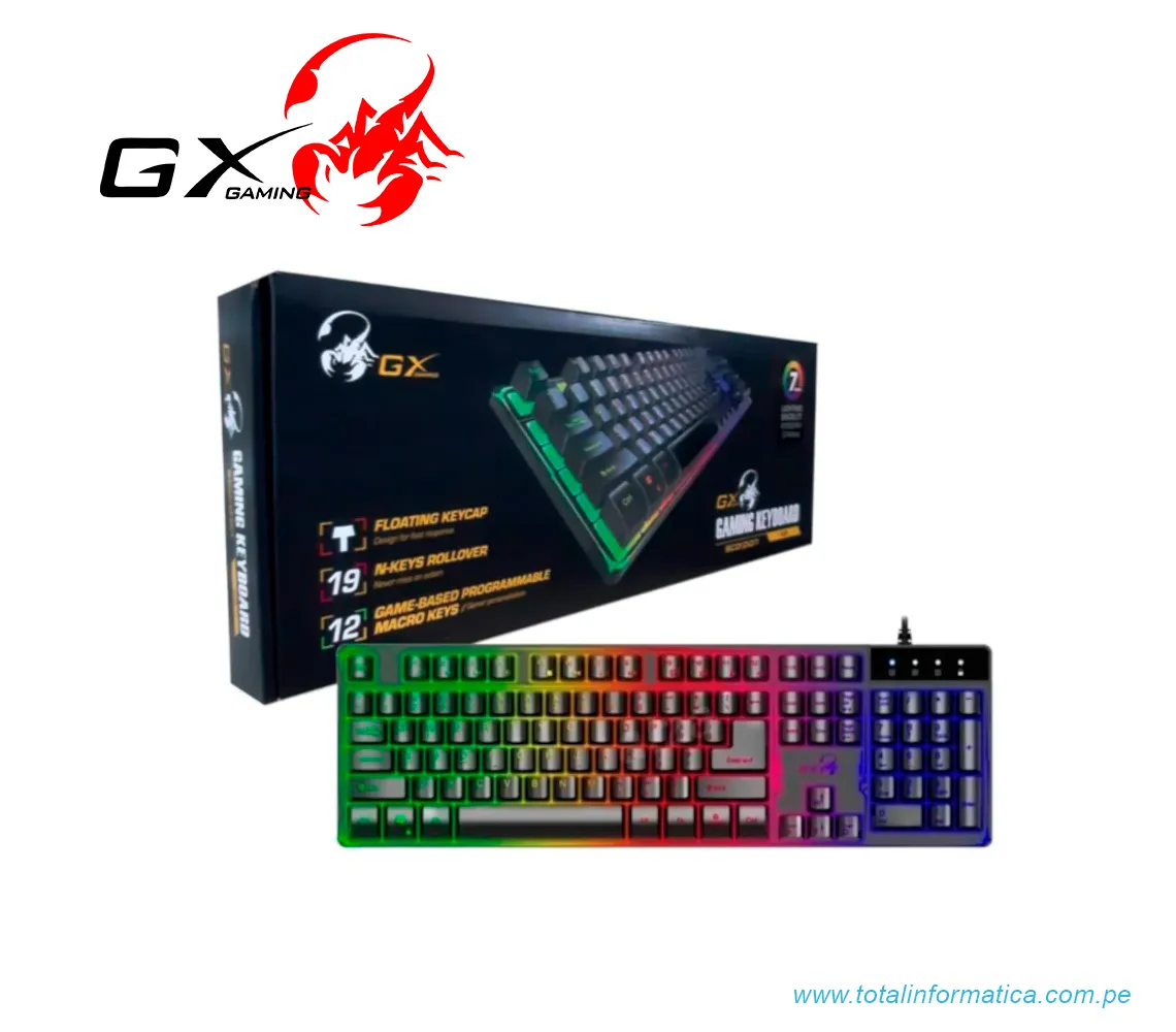 TECLADO GAMING GENIUS GX SCORPION K8, RGB LED, USB, NEGRO(31310001401) - imagen 2
