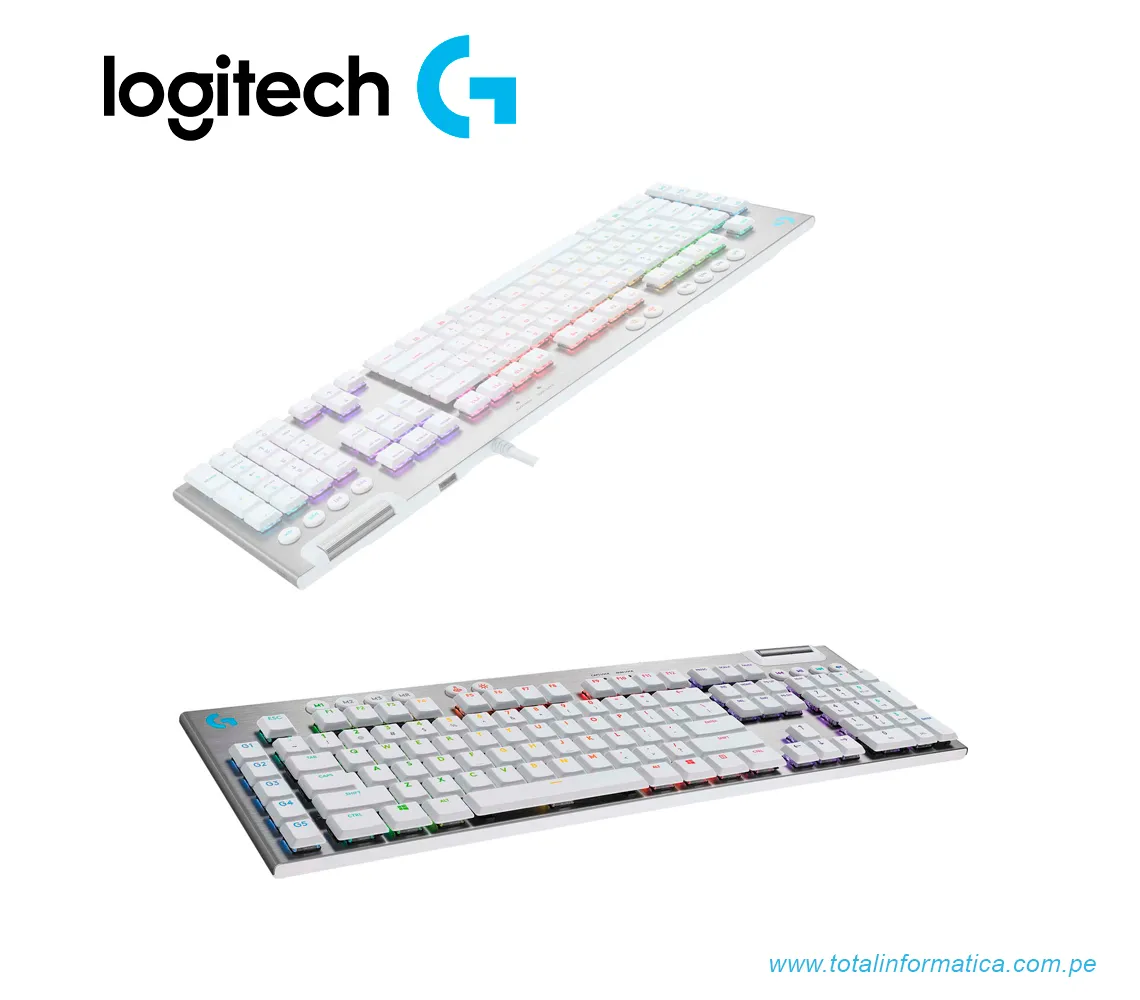 TECLADO GAMING LOGITECH G815, MECANICO, RGB, USB, BLANCO(920-011354)  - imagen 2