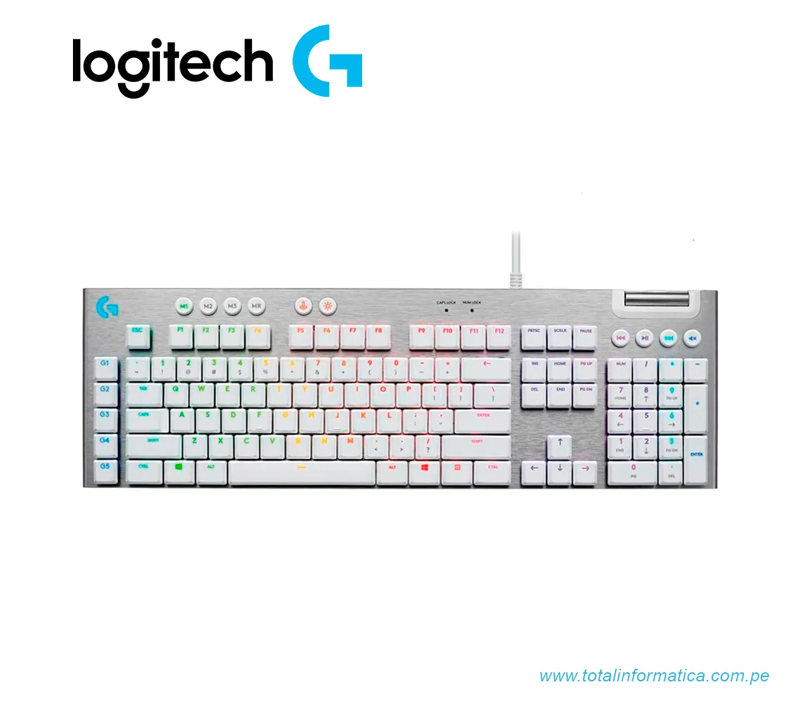 TECLADO GAMING LOGITECH G815, MECANICO, RGB, USB, BLANCO(920-011354)  - imagen 1