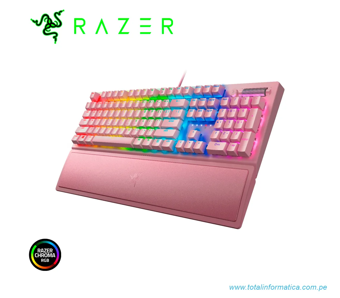 TECLADO GAMING RAZER BLACKWIDOW V3, MECANICO-SWITCH GREEN, CHROMA, ROSA(RZ03-03541800-R3M1) - imagen 3