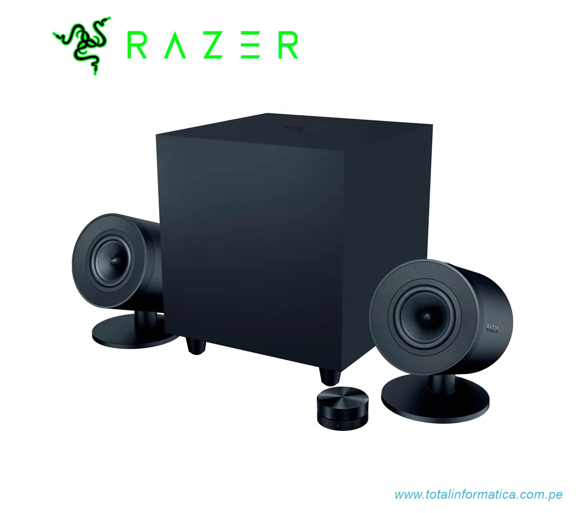 PARLANTE LOGITECH RAZER NOMMO V2 PRO, PC 2.1, MULTI-PLATAFORMA, BLUETOOTH/USB,RGB, INALAMBRICO, NEGRO(RZ05-04740100-R3U1)  - imagen 3