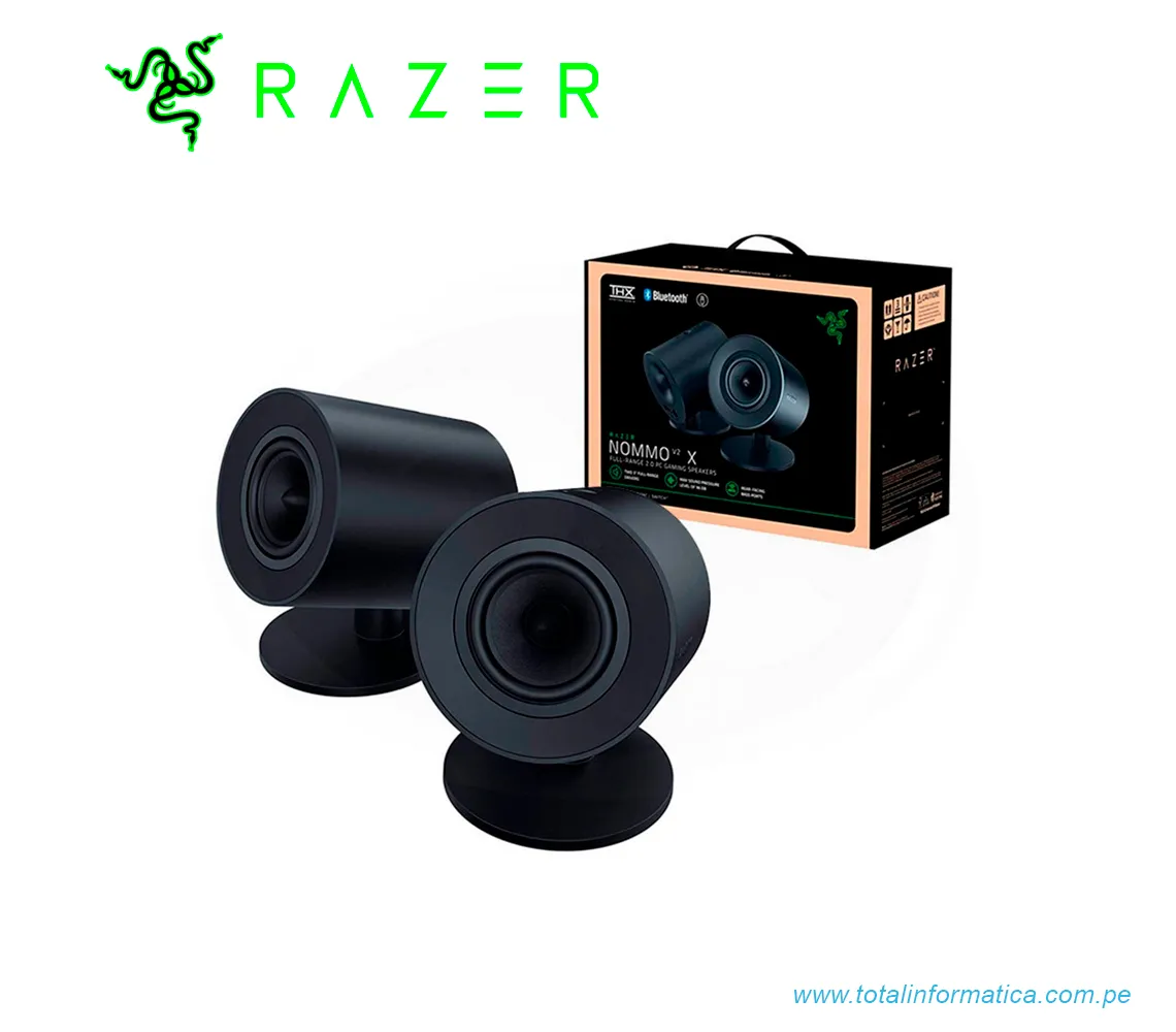 PARLANTE GAMING RAZER NOMMO V2, PC 2.0, INALAMBRICO, BLUETOOTH/USB,NEGRO(RZ05-04760100-R3U1) - imagen 1