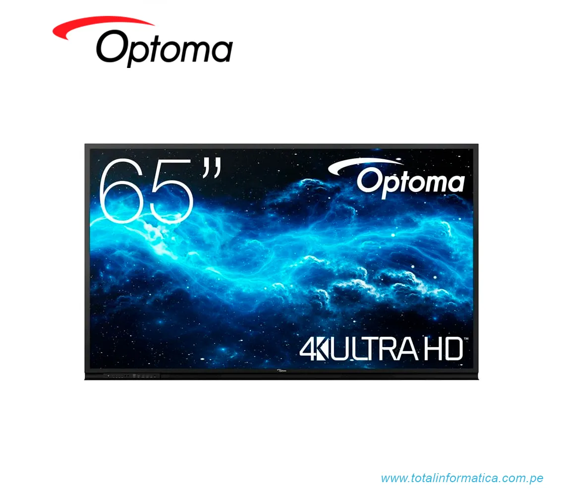 PANTALLA PLANA INTERACTIVA OPTOMA 3652RK 65", 3840X2160, LED - imagen 1