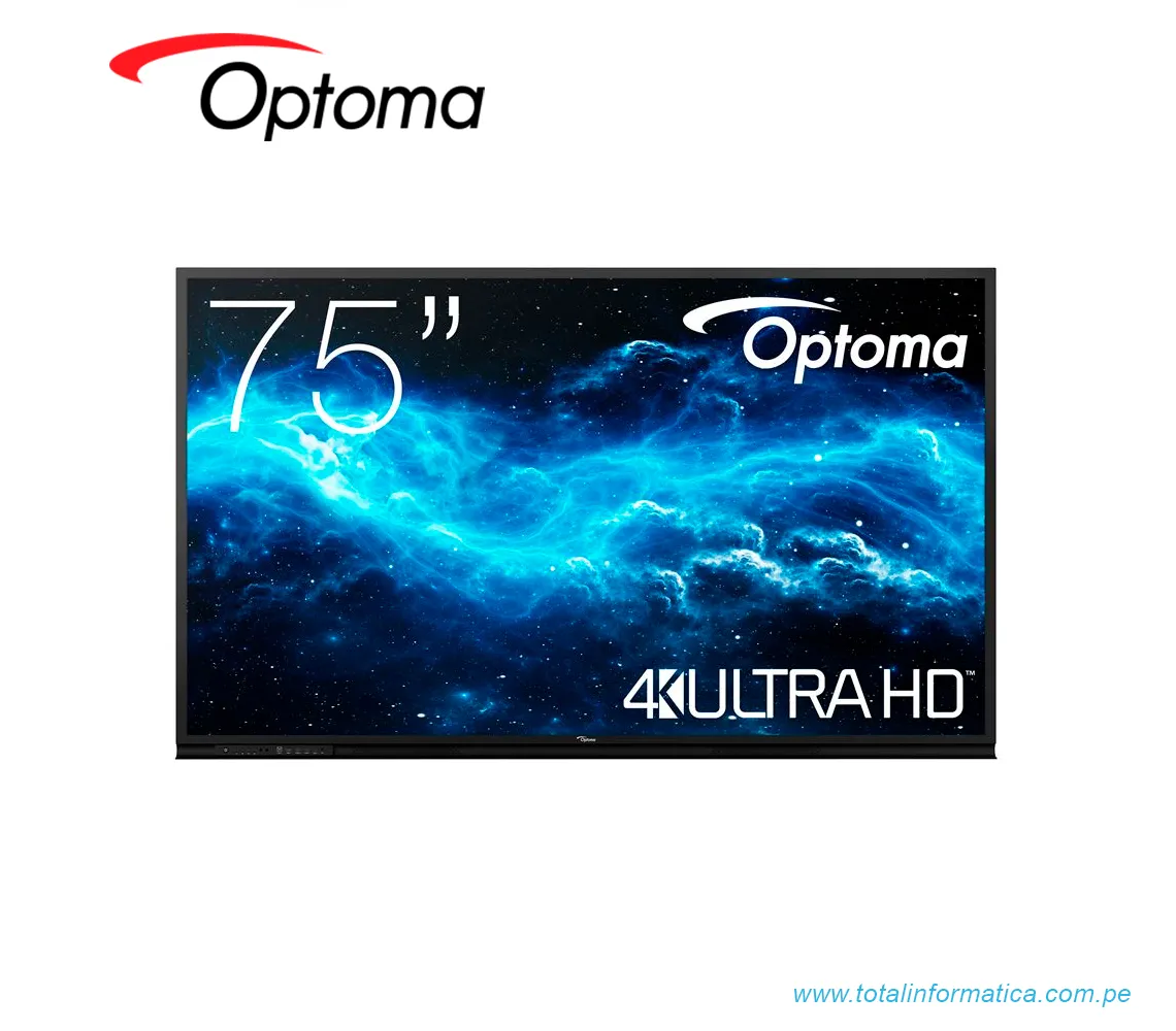 PANTALLA PLANA INTERACTIVA OPTOMA 3752RK 75", 3840X2160, LED - imagen 1