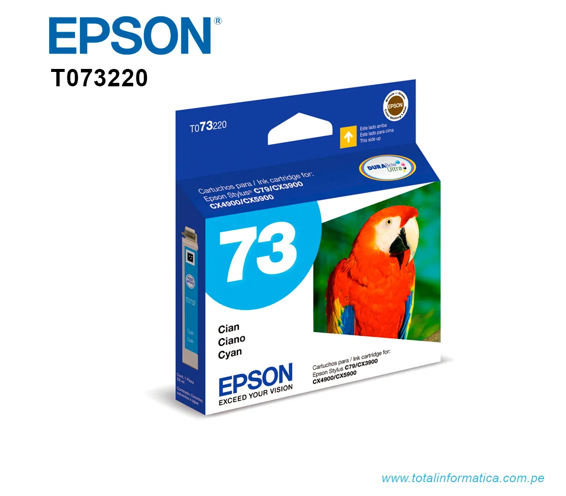 TINTA EPSON T073220-AL CYAN, ST C79 CX3900 - imagen 1
