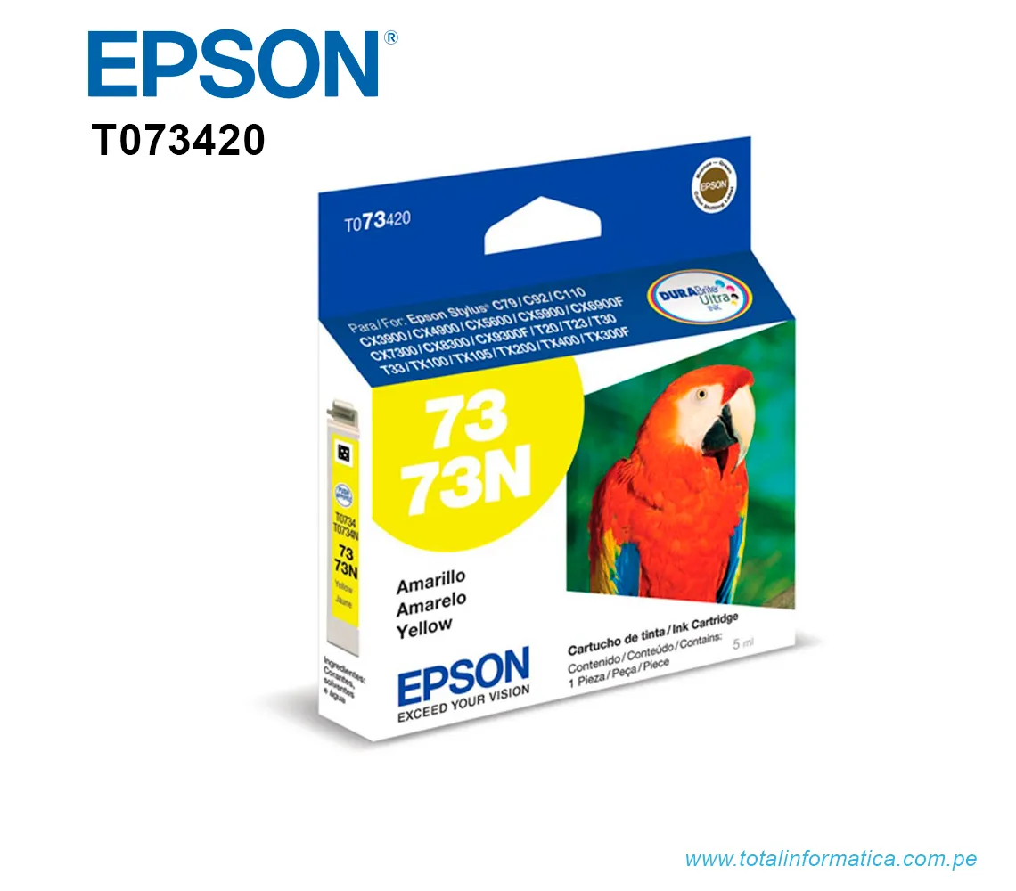 TINTA EPSON T073420-AL YELLOW, ST C79 CX3900  - imagen 1