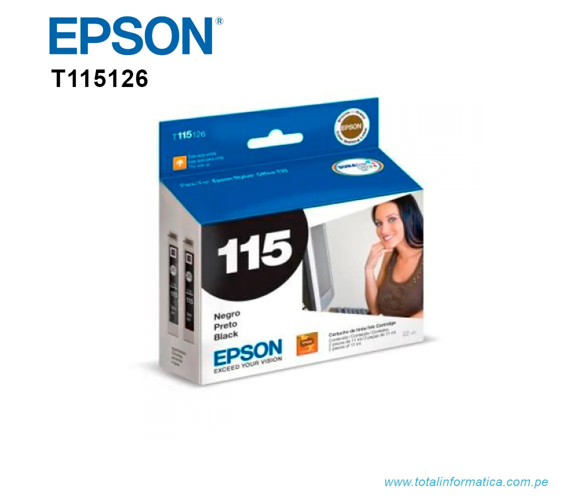 TINTA EPSON T115126-AL, PARA S.T33 BLACK - imagen 1