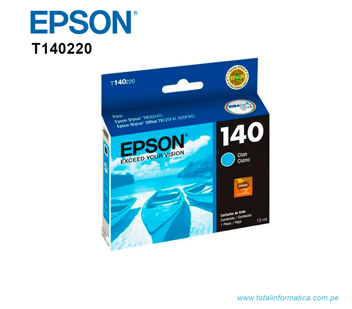 TINTA EPSON T140220-AL CYAN, PARA TX525FW, TX620FWD  - imagen 1