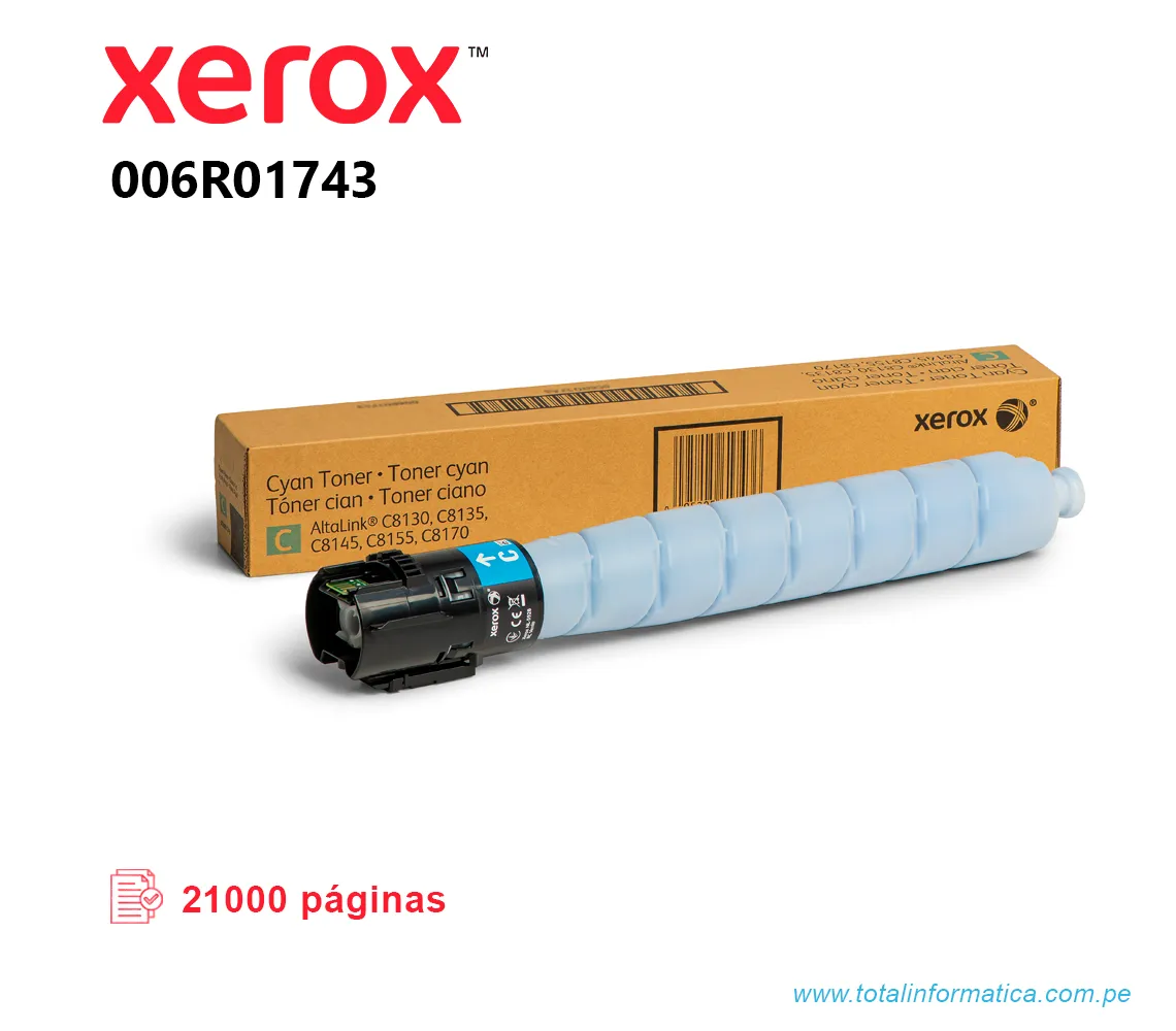 TONER XEROX 006R01743 CYAN ALTALINK 21 KPGS - imagen 2