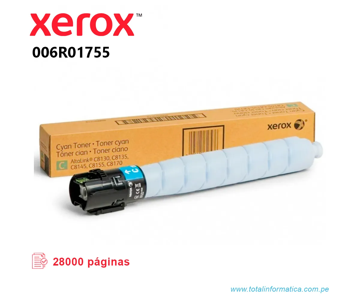 TONER XEROX 006R01755 CYAN PARA C8130  28 KPGS - imagen 2
