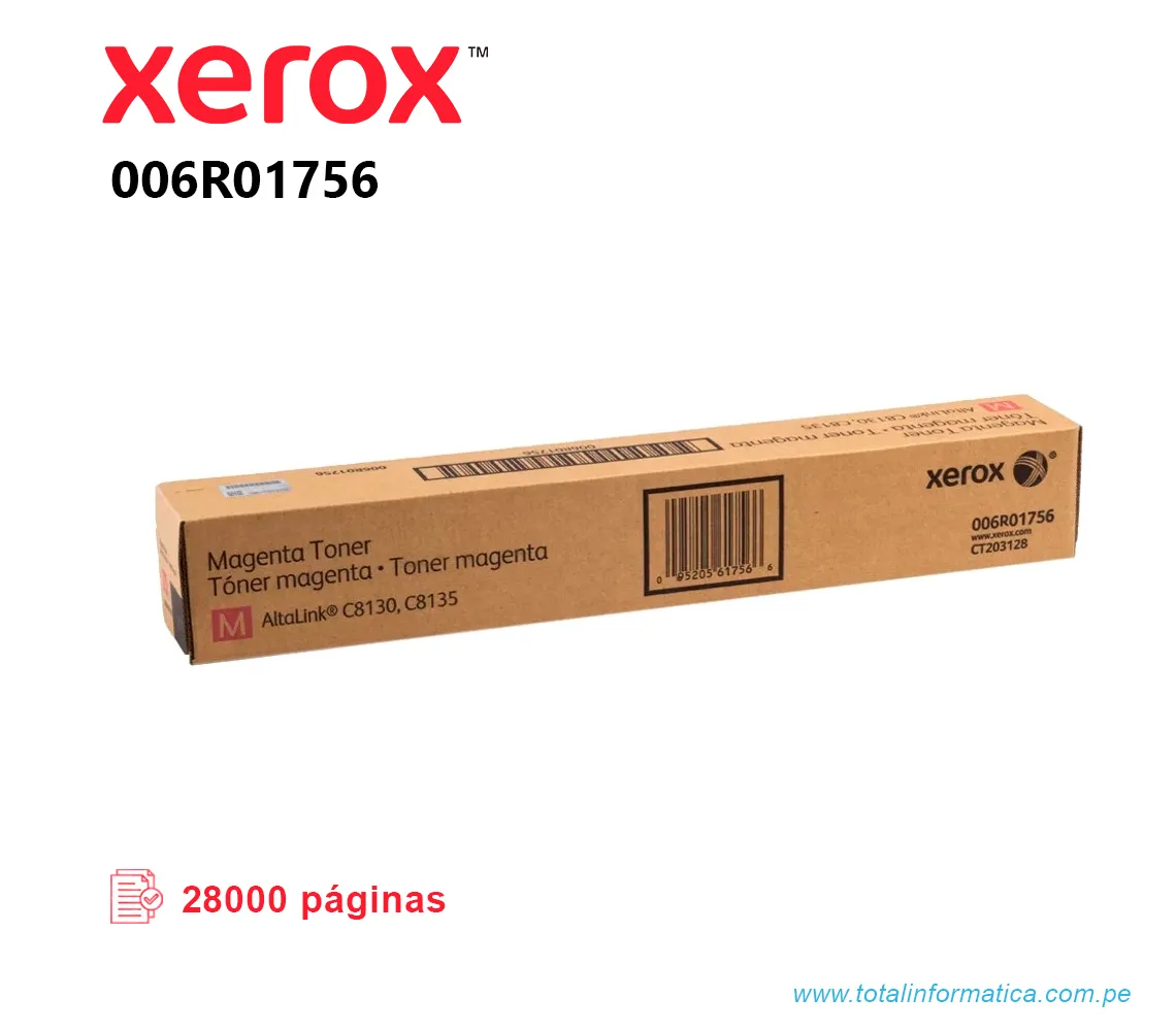 TONER XEROX 006R01756 MAGENTA PARA C8130 28 KPGS - imagen 1