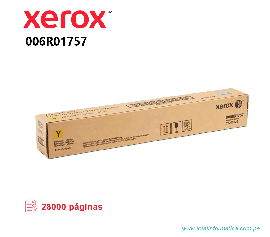 TONER XEROX 006R01757 YELLOW PARA C8130  28 KPGS - imagen 1