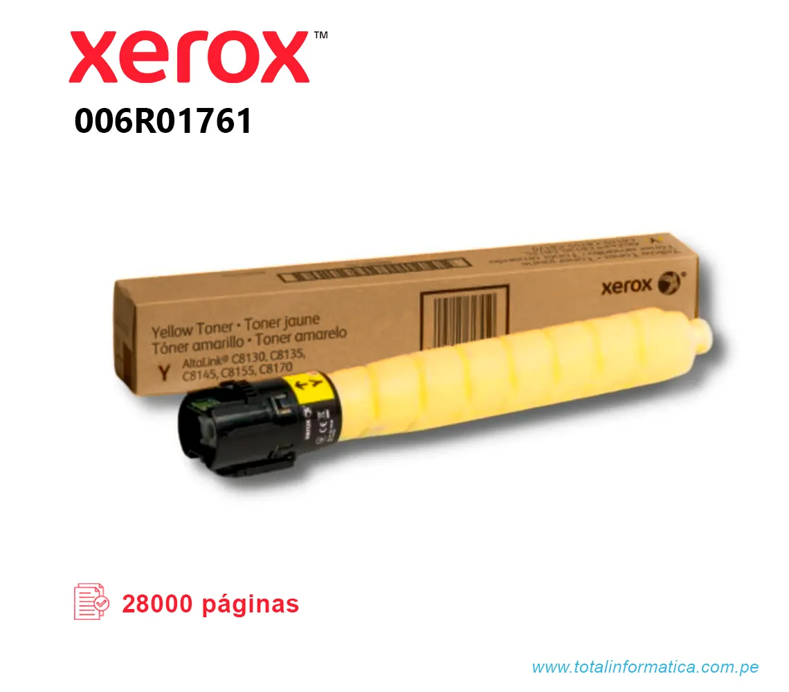 TONER XEROX 006R01761 YELLOW PARA ALTALINK B8170 28 KPGS - imagen 1