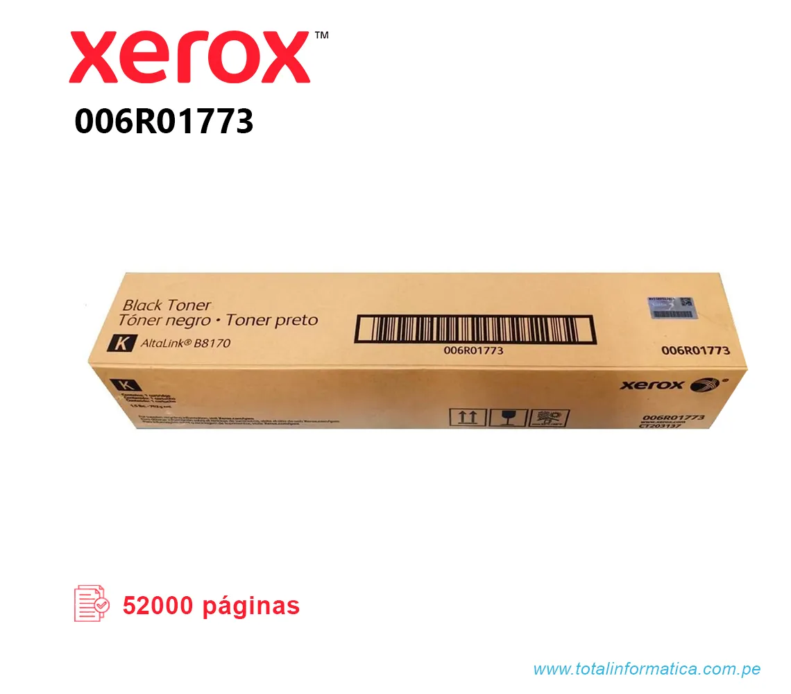 TONER XEROX 006R01773 BLACK PARA ALTALINK B8170 - imagen 1