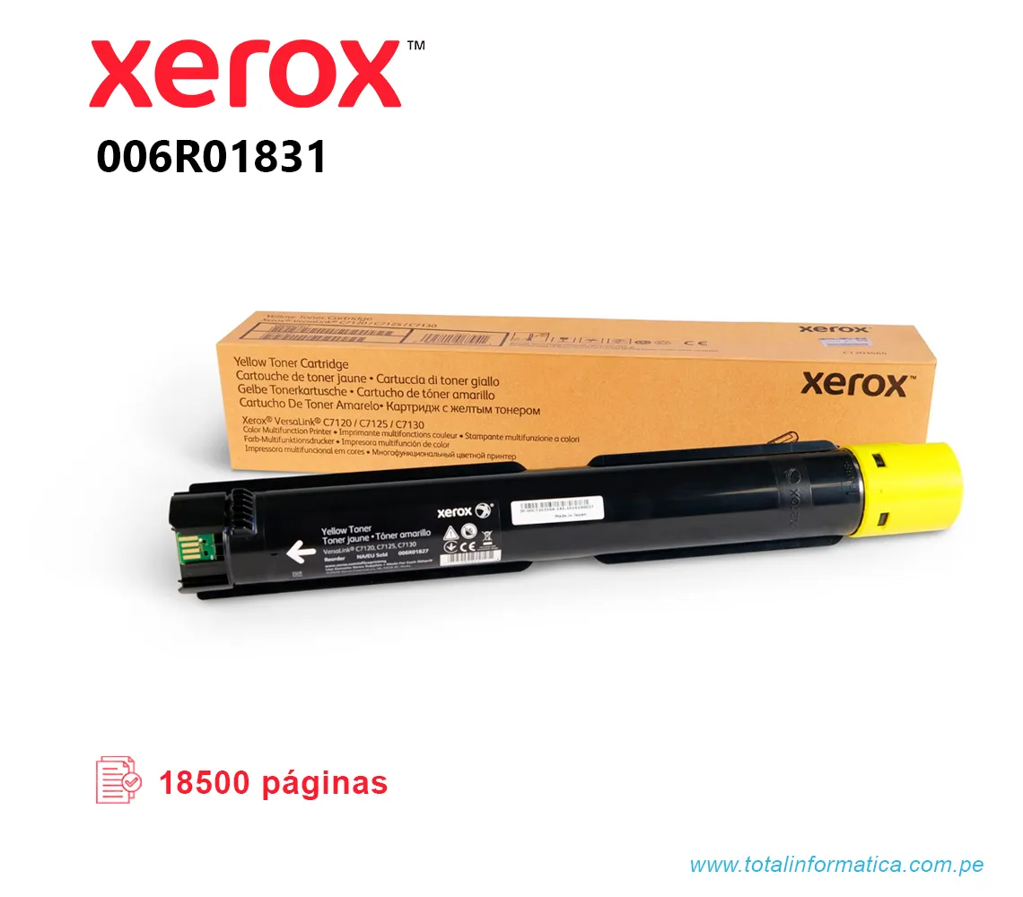 TONER XEROX 006R01831 AMARILLO PARA VERSALINK C7120  18.5 KPGS - imagen 2