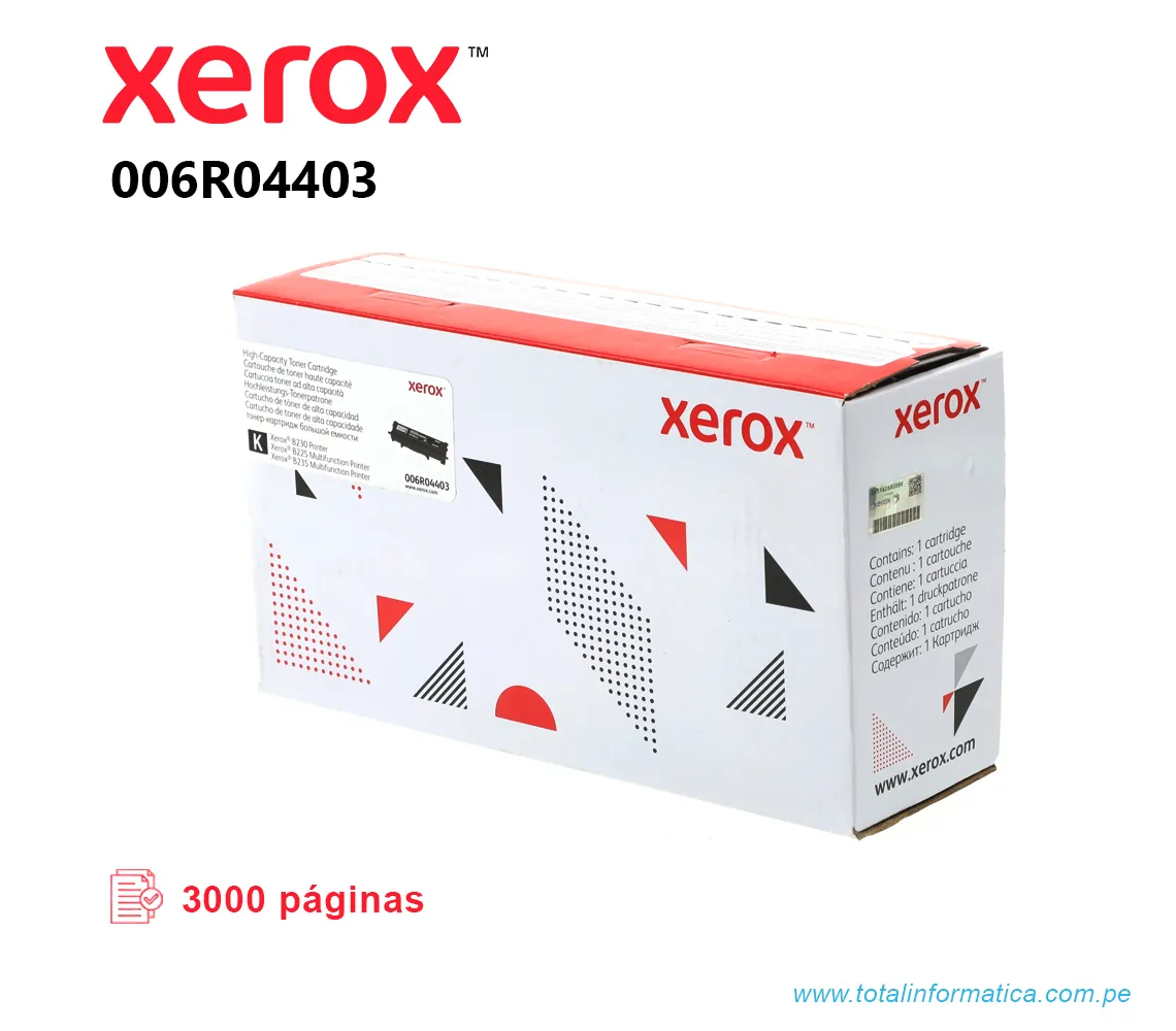 TONER XEROX 006R04403, PARA B230, B235 3K PAG - imagen 1
