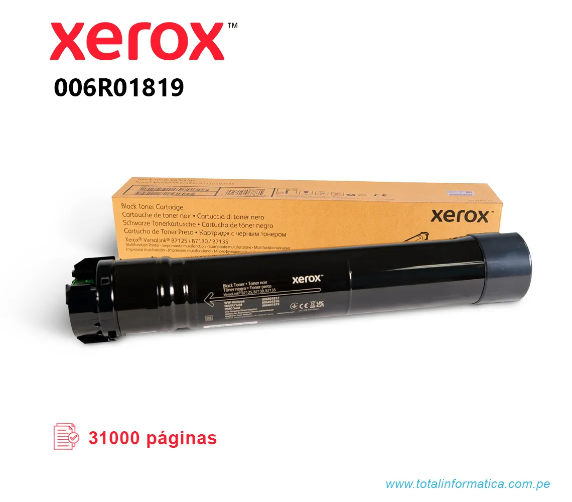 TONER XEROX 006R01819 NEGRO, PARA VERSALINK B7125 31 KPGS - imagen 2