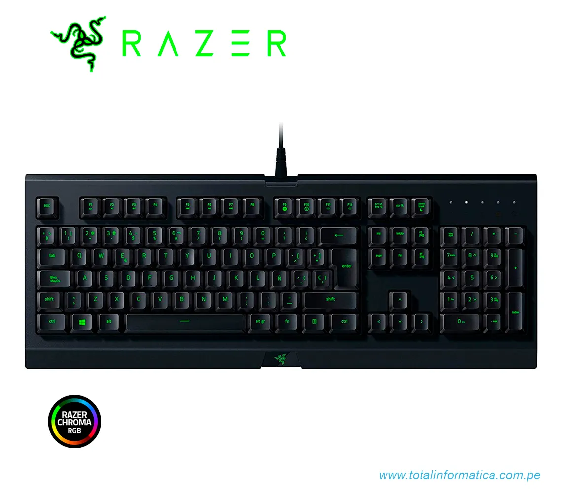TECLADO GAMING RAZER CYNOSA LITE, MENBRANA, US, CHROME, NEGRO(RZ03-02740700-R3U1) - imagen 1