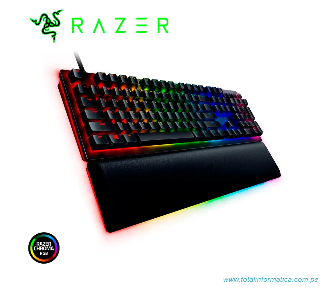 TECLADO GAMING RAZER HUNTSMAN V2 ANALOG, SWITCH REGULABLE, US, CHROMA RGB, NEGRO(RZ03-03610200-R3U1) - imagen 4
