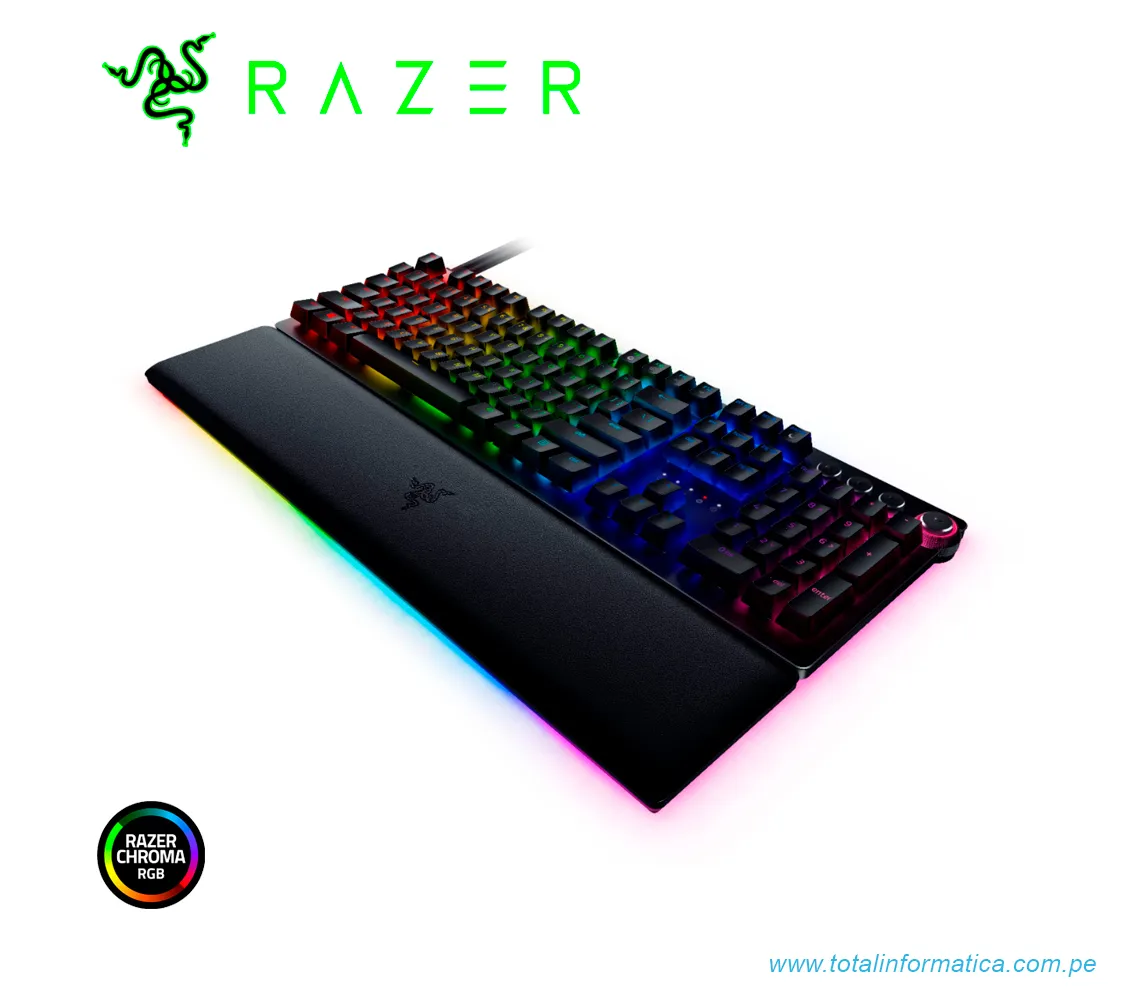 TECLADO GAMING RAZER HUNTSMAN V2 ANALOG, SWITCH REGULABLE, US, CHROMA RGB, NEGRO(RZ03-03610200-R3U1) - imagen 3
