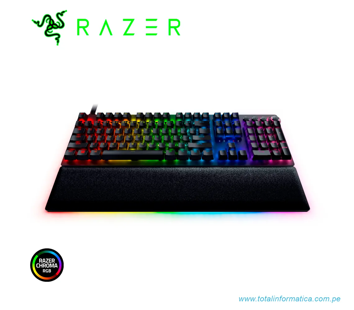 TECLADO GAMING RAZER HUNTSMAN V2 ANALOG, SWITCH REGULABLE, US, CHROMA RGB, NEGRO(RZ03-03610200-R3U1) - imagen 2