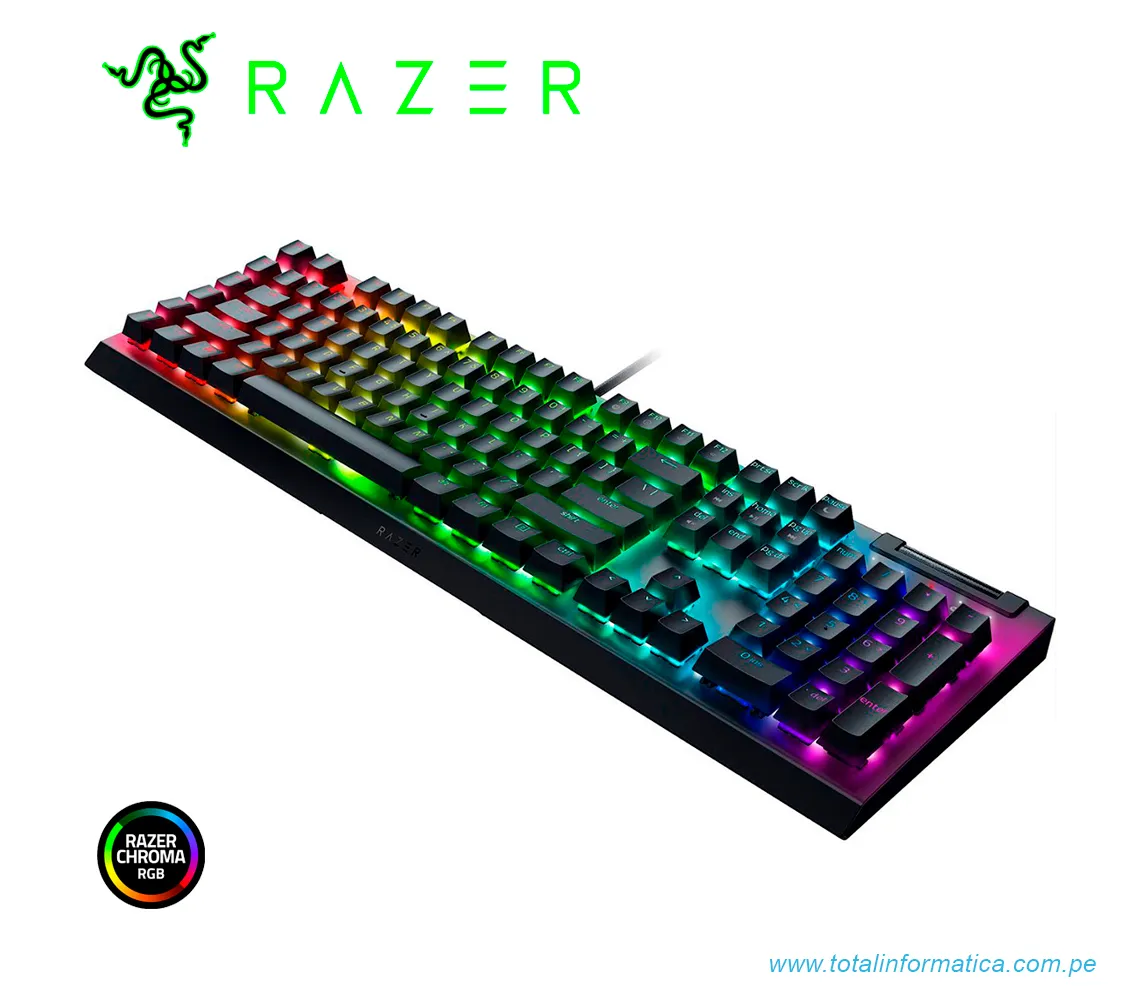 TECLADO GAMING RAZER BLACKWIDOW V4 X, MECANICO(SWITCH YELLOW), US, CHROMA, NEGRO(RZ03-04701900-R3U1) - imagen 3