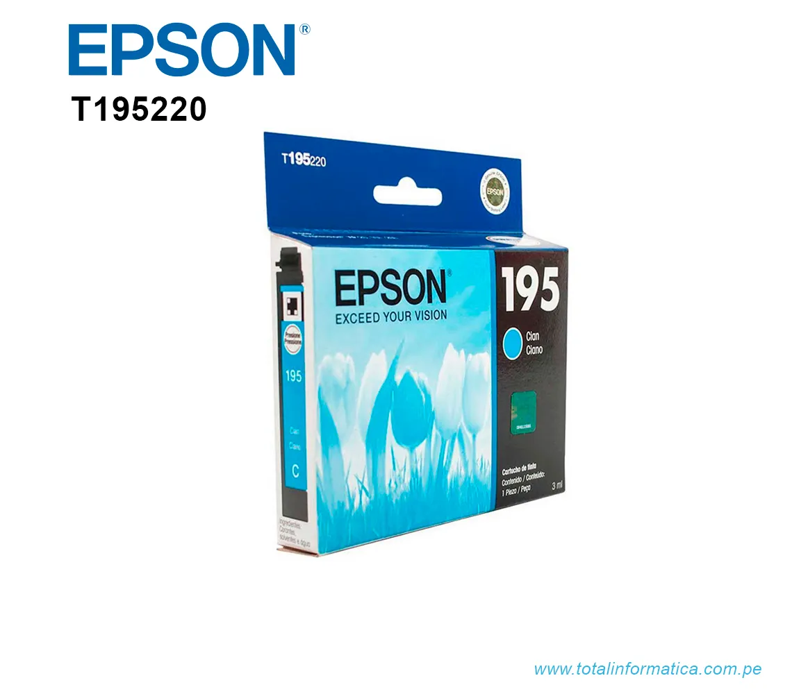 TINTA EPSON T195220-AL CIAN, PARA P-20  - imagen 1