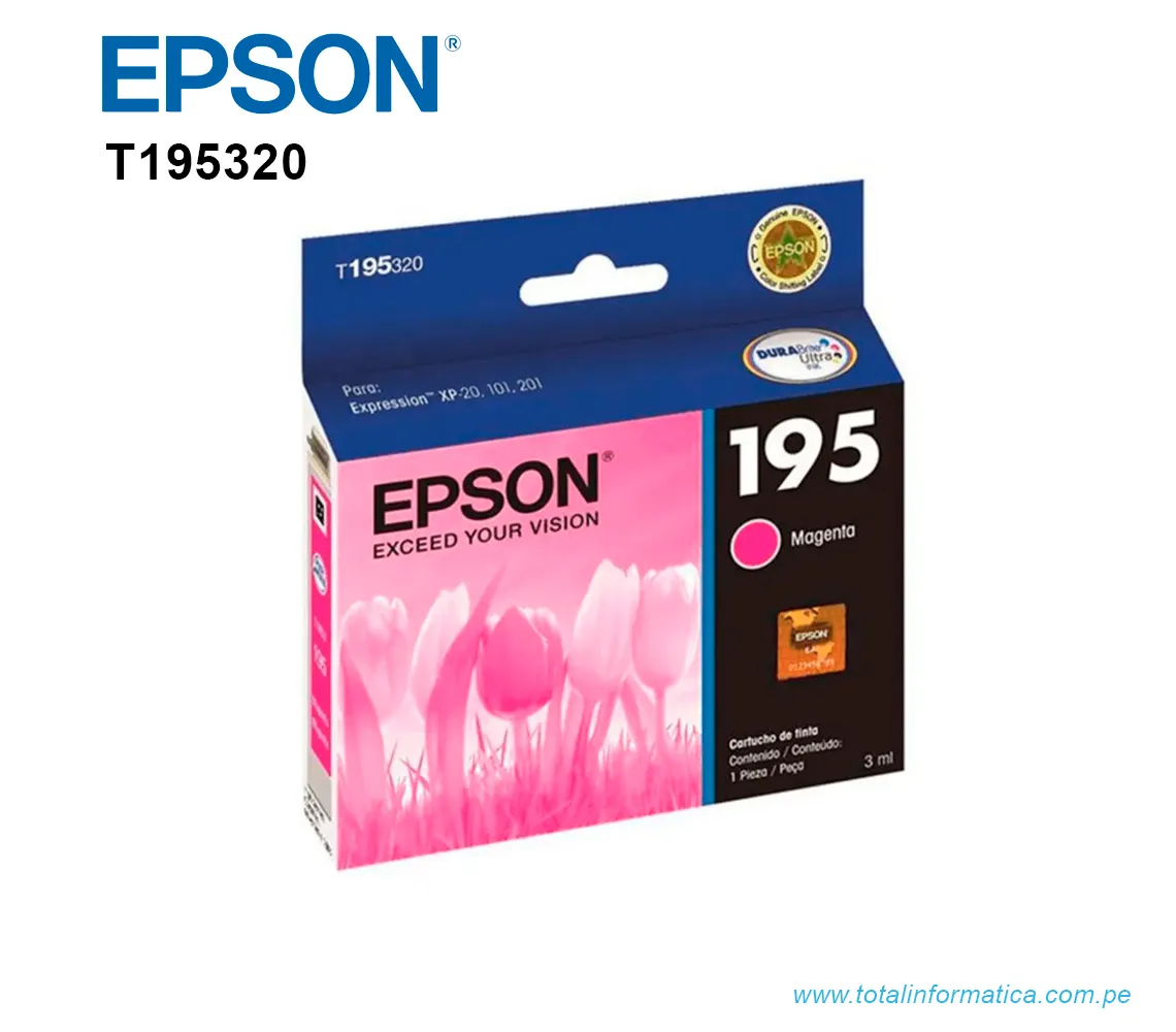 TINTA EPSON T195320-AL MAGENTA, PARA P-10 - imagen 1