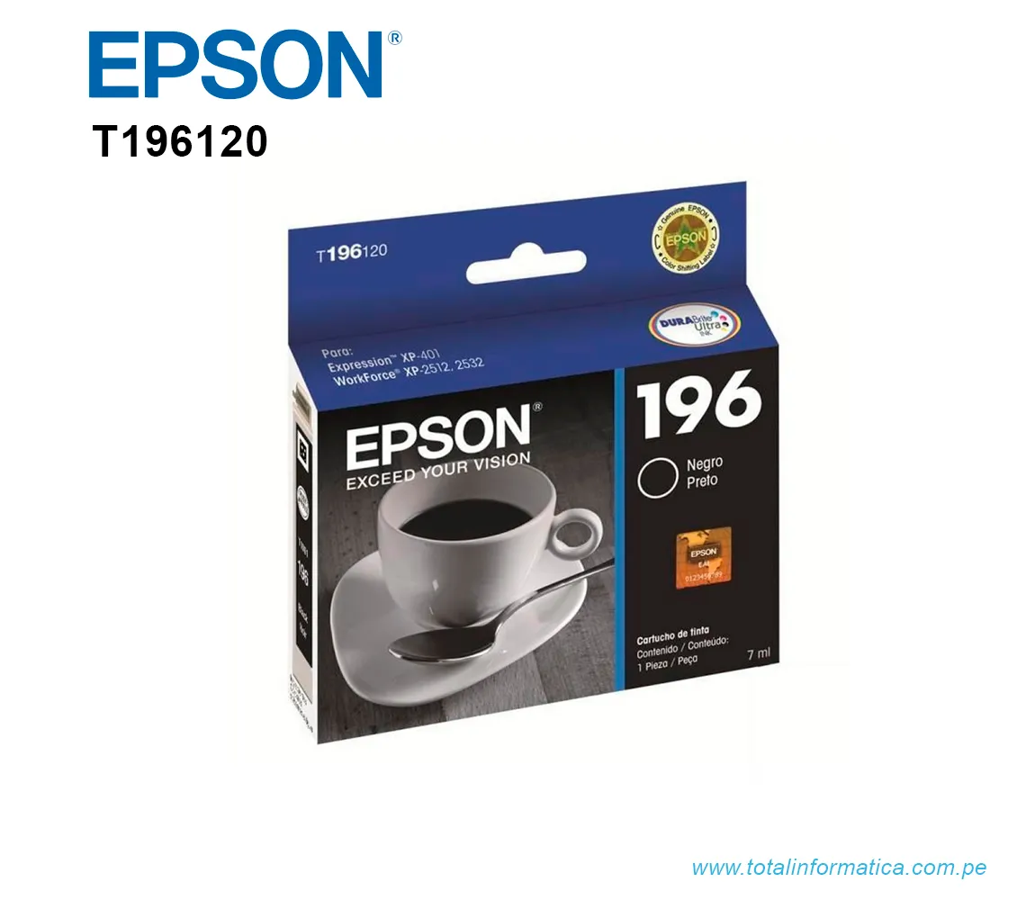 TINTA EPSON T196120-AL BLACK, XP-201 401 - imagen 1
