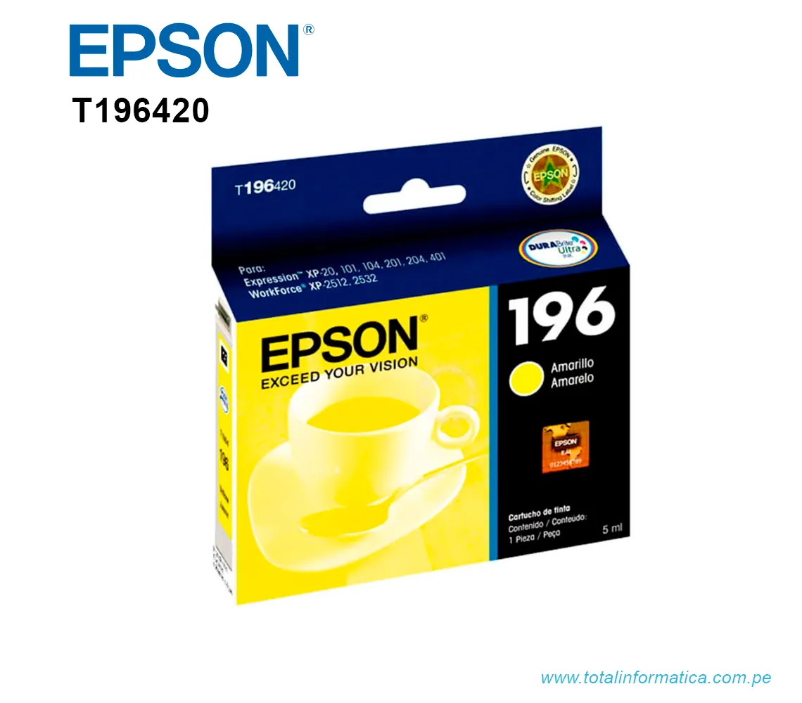 TINTA EPSON T196420-AL YELLOW, XP-201 401 - imagen 1