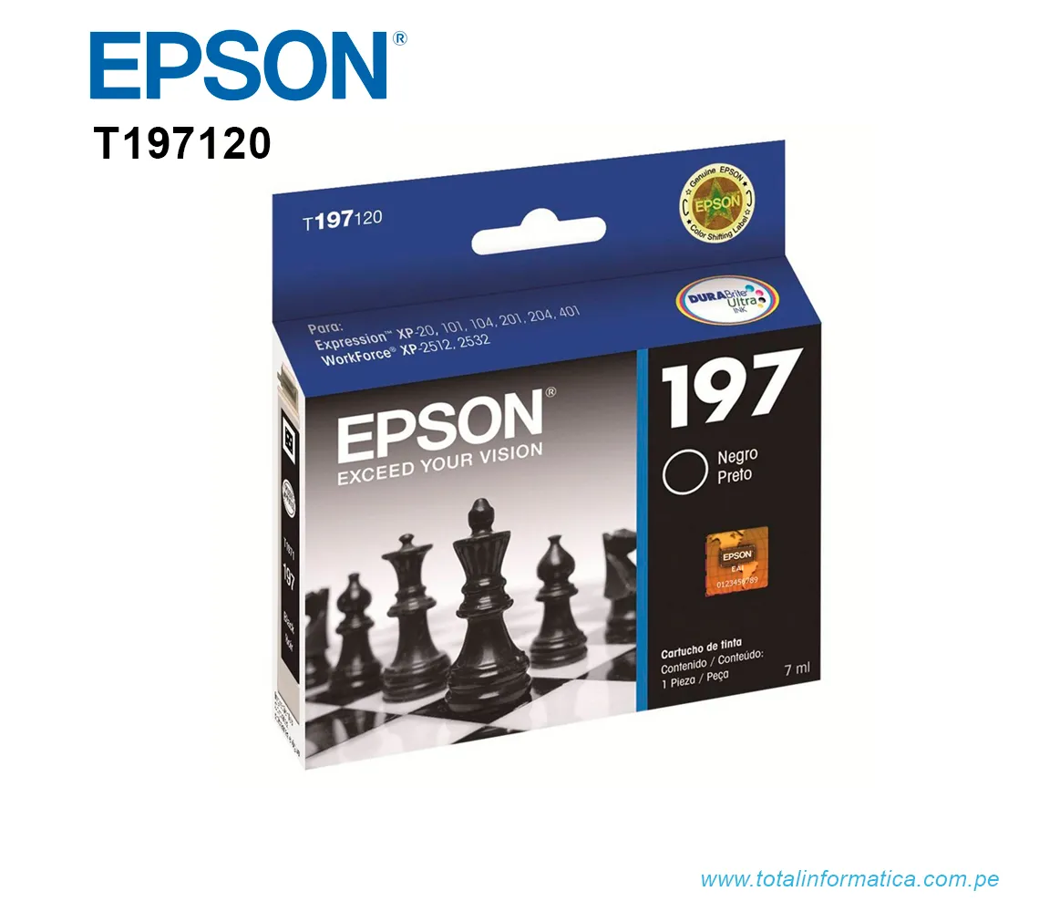 TINTA EPSON T197120-AL BLACK, XP-201 401 - imagen 1