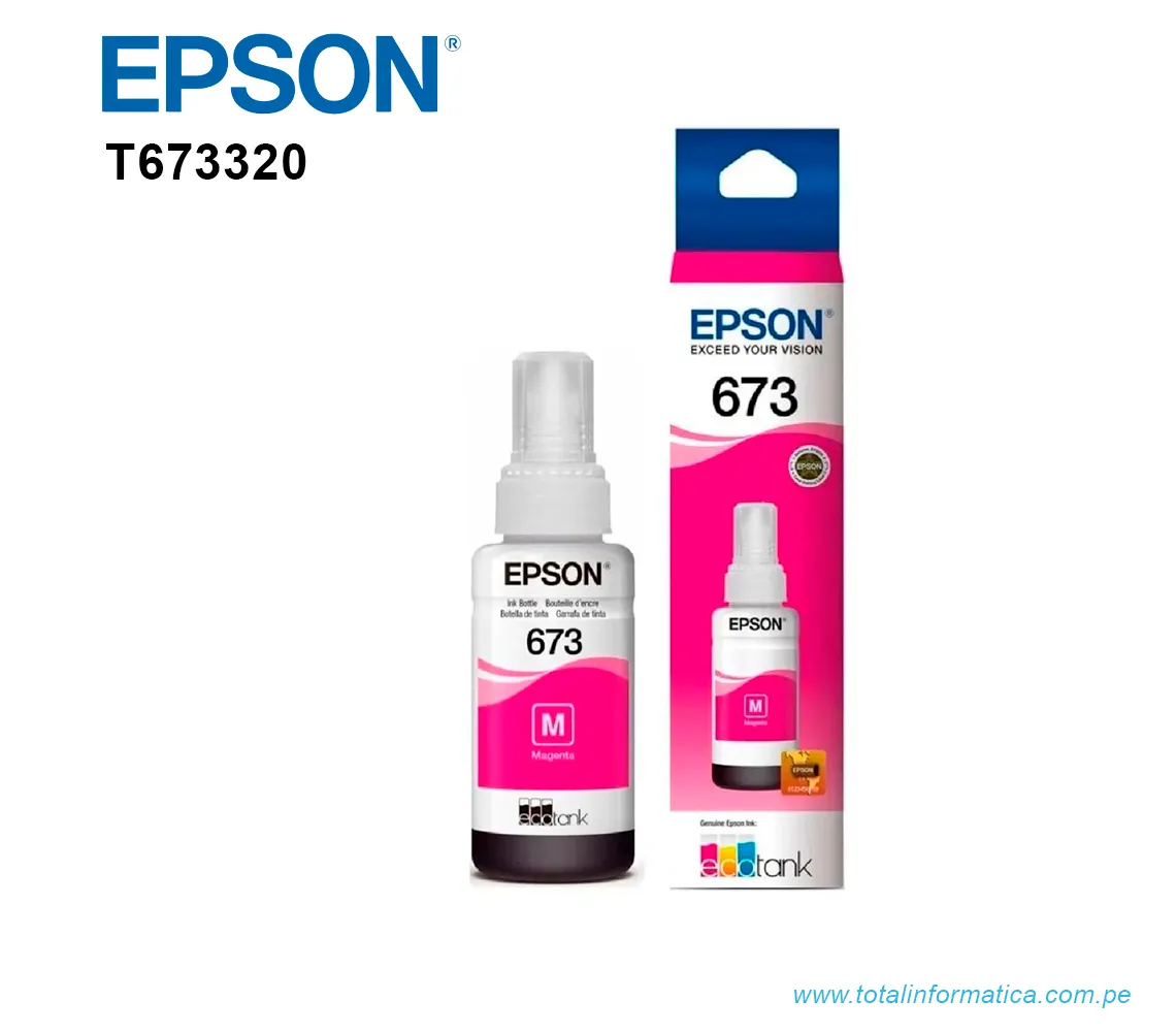 TINTA EPSON T673320-AL MAGENTA, PARA L800 - imagen 1