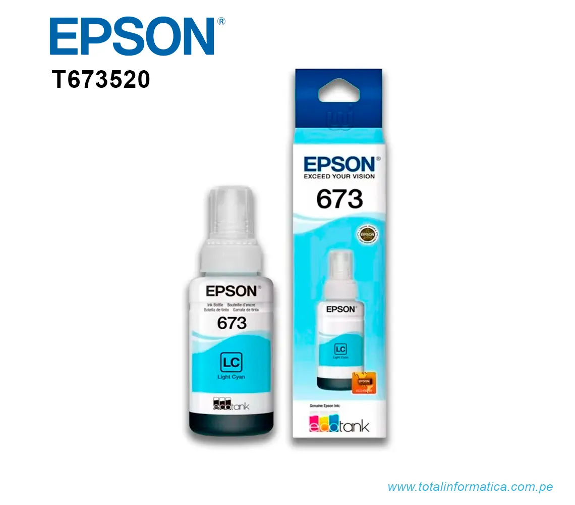 TINTA EPSON T673520-AL LIGHT CYAN, PARA L800  - imagen 1