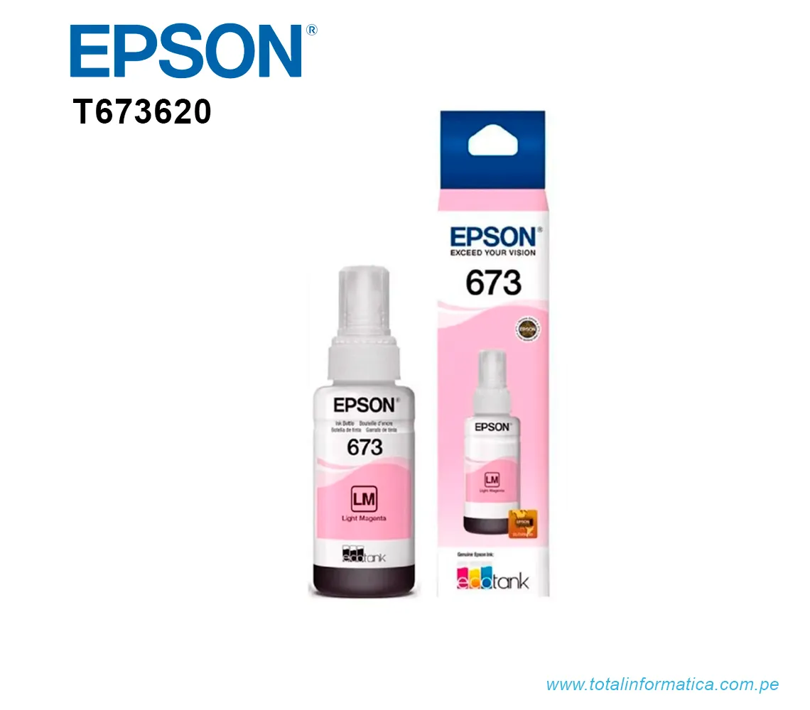 TINTA EPSON T673620-AL LIGHT MAGENTA, PARA L800 - imagen 1