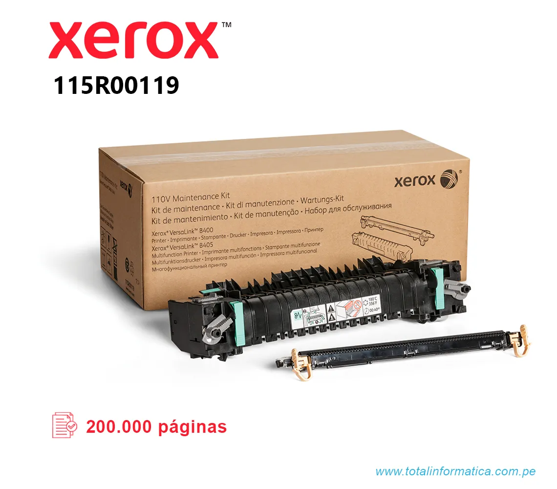 FUSOR XEROX 110V 115R00119  PARA B400/B405  200 KPGS - imagen 1
