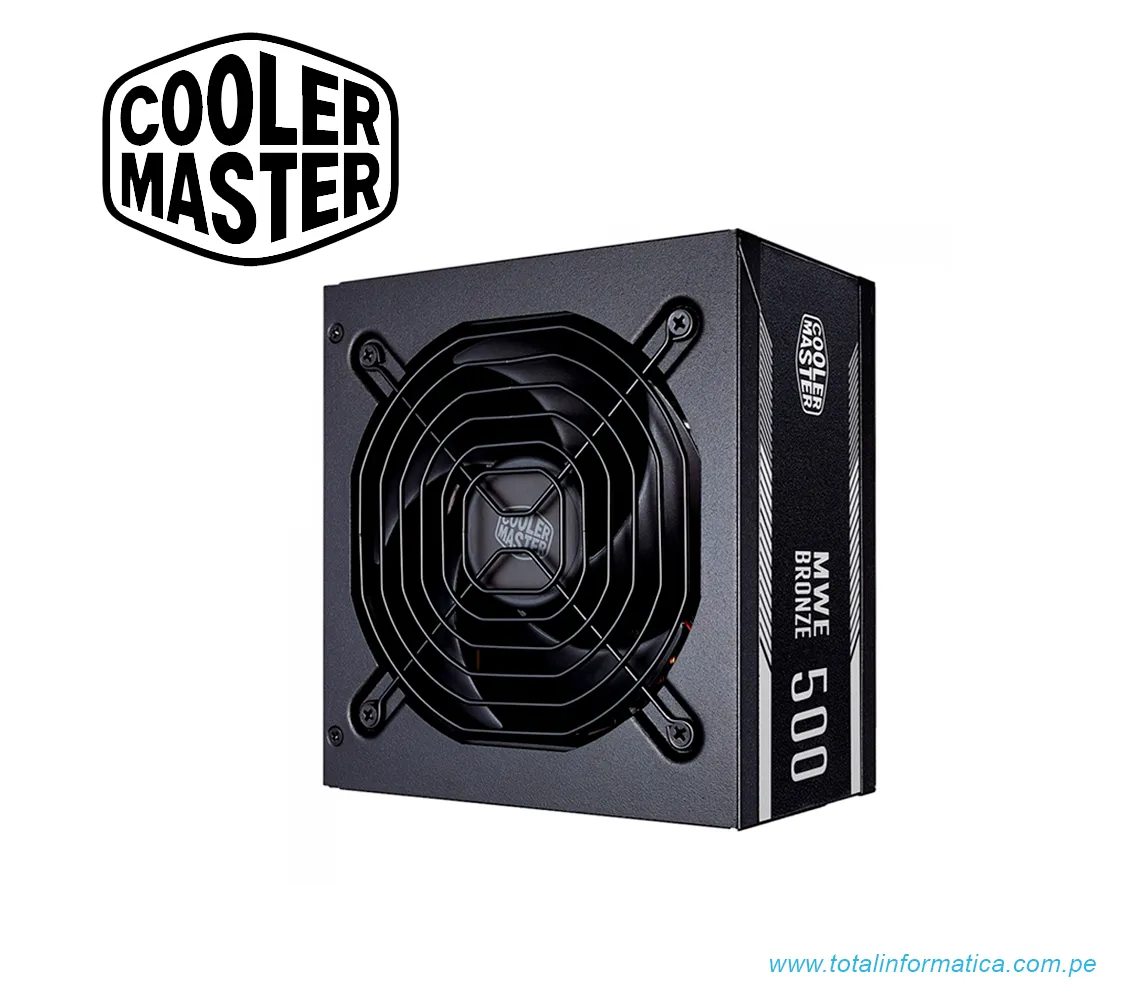 FUENTE DE ALIMENTACIÓN COOLER MASTER MWE 80 BRONZE V2 500W: POTENCIA EFICIENTE Y  NO MODULAR - imagen 1