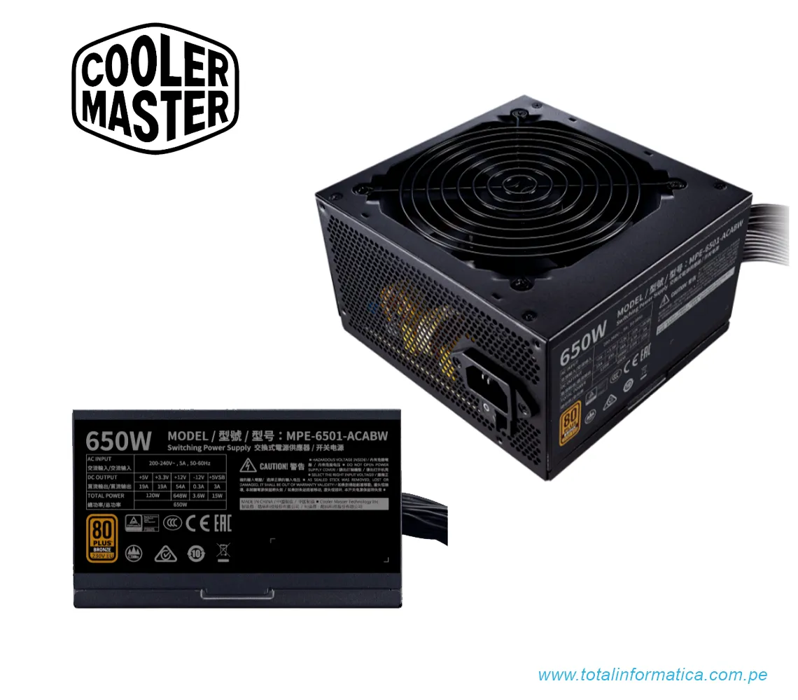 FUENTE COOLER MASTER MWE 80 BRONZE V2 230V 650W: FIABILIDAD Y RENDIMIENTO ENERGÉTICO - imagen 2