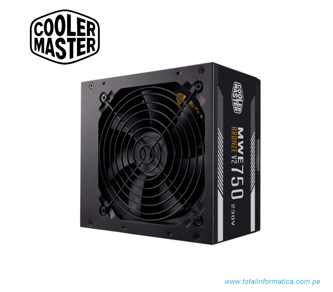 FUENTE DE PODER  COOLER MASTER MWE 80 BRONZE V2 230V 750W(MPE-7501-ACABW-BUS) - imagen 1